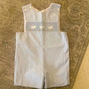 Little English smocked Jon Jon 24 months EUC.